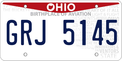OH license plate GRJ5145