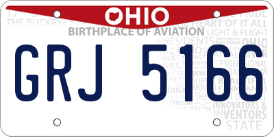 OH license plate GRJ5166
