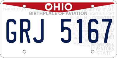 OH license plate GRJ5167