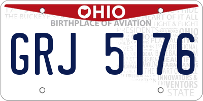 OH license plate GRJ5176