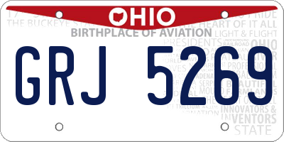 OH license plate GRJ5269