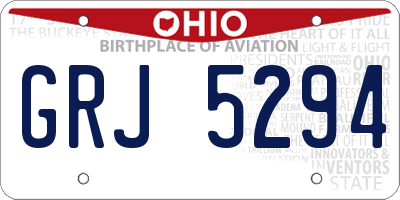 OH license plate GRJ5294