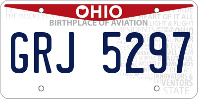 OH license plate GRJ5297