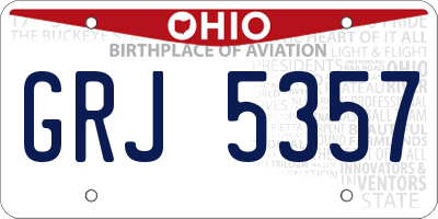 OH license plate GRJ5357