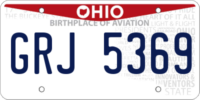 OH license plate GRJ5369