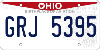OH license plate GRJ5395