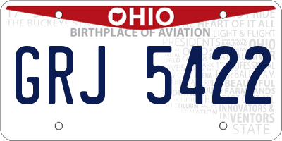 OH license plate GRJ5422