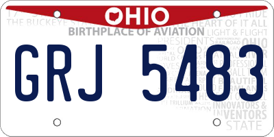 OH license plate GRJ5483