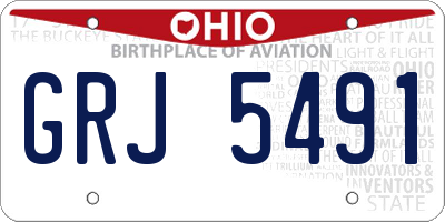 OH license plate GRJ5491