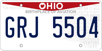 OH license plate GRJ5504