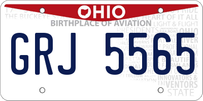 OH license plate GRJ5565
