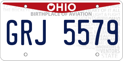 OH license plate GRJ5579