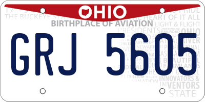 OH license plate GRJ5605
