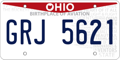 OH license plate GRJ5621