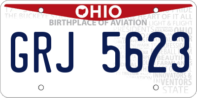 OH license plate GRJ5623