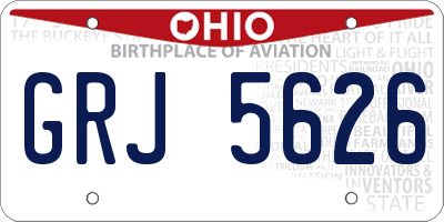 OH license plate GRJ5626