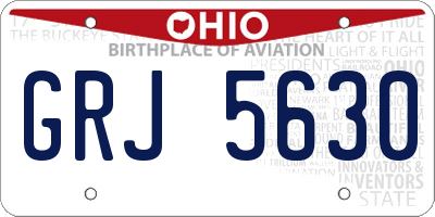 OH license plate GRJ5630