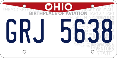 OH license plate GRJ5638