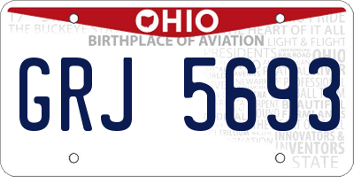 OH license plate GRJ5693