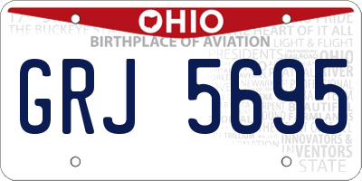 OH license plate GRJ5695