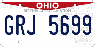 OH license plate GRJ5699