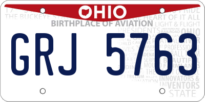 OH license plate GRJ5763