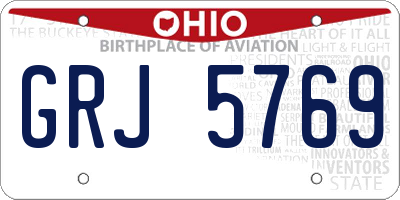 OH license plate GRJ5769