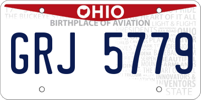 OH license plate GRJ5779