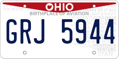 OH license plate GRJ5944