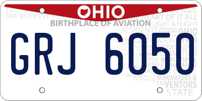 OH license plate GRJ6050