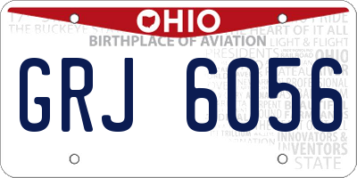 OH license plate GRJ6056