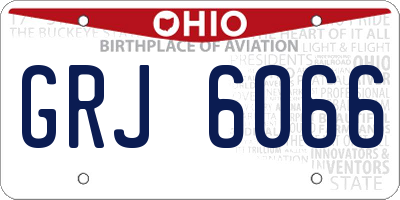 OH license plate GRJ6066