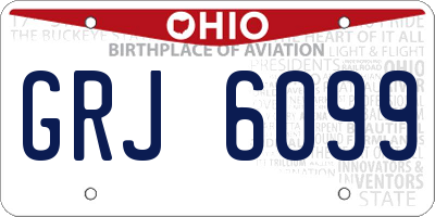 OH license plate GRJ6099