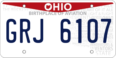 OH license plate GRJ6107