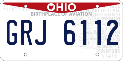 OH license plate GRJ6112