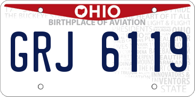 OH license plate GRJ6119