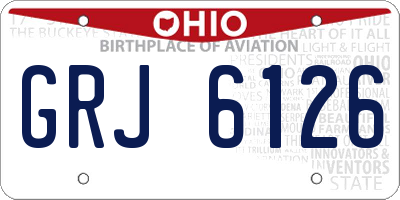 OH license plate GRJ6126