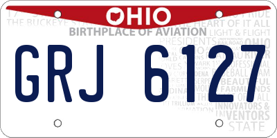 OH license plate GRJ6127