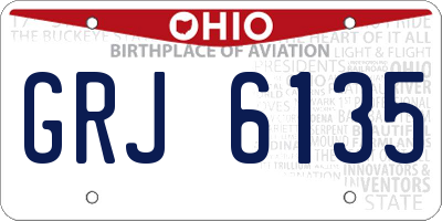 OH license plate GRJ6135