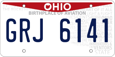 OH license plate GRJ6141