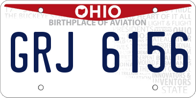 OH license plate GRJ6156