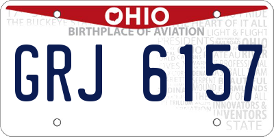 OH license plate GRJ6157