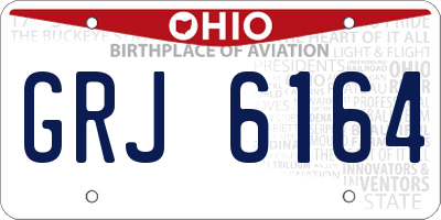 OH license plate GRJ6164
