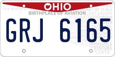 OH license plate GRJ6165