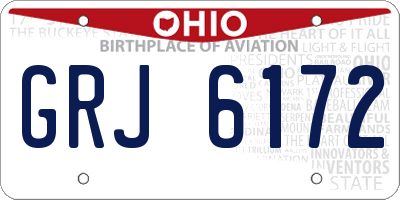 OH license plate GRJ6172