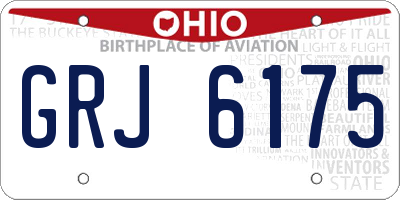 OH license plate GRJ6175