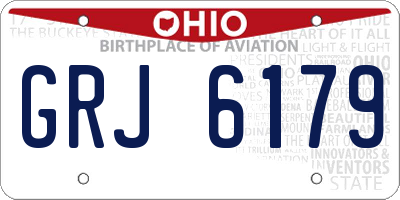 OH license plate GRJ6179