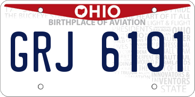 OH license plate GRJ6191