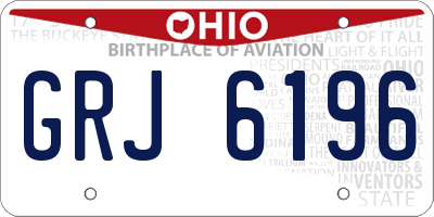 OH license plate GRJ6196