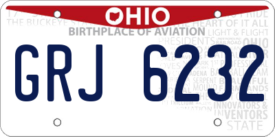 OH license plate GRJ6232